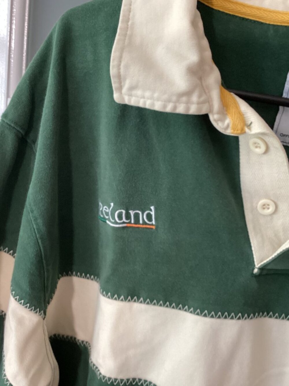 Retro Irish Heritage Collection Ireland Rugby Shirt Green Mens Long Sleeve -XXL - Picture 4 of 13